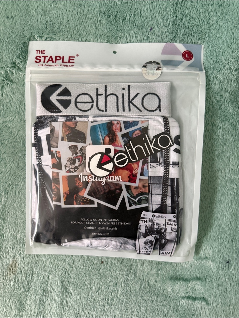 ethika White and Black Photo Collage Waistband Boxer Briefs